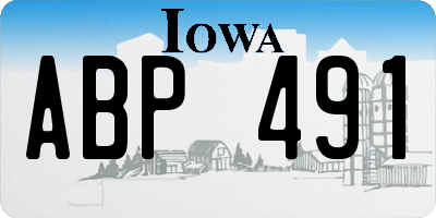 IA license plate ABP491