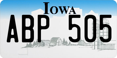 IA license plate ABP505