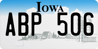 IA license plate ABP506