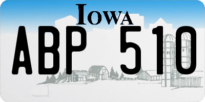 IA license plate ABP510