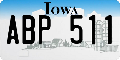 IA license plate ABP511