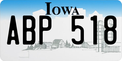 IA license plate ABP518