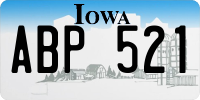 IA license plate ABP521