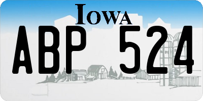 IA license plate ABP524