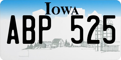 IA license plate ABP525