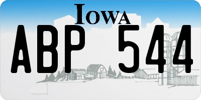 IA license plate ABP544