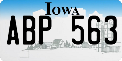 IA license plate ABP563