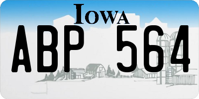 IA license plate ABP564