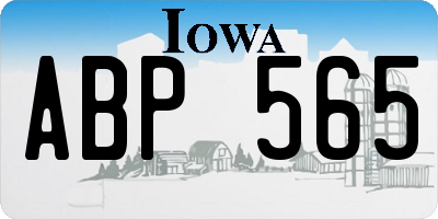 IA license plate ABP565