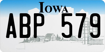 IA license plate ABP579