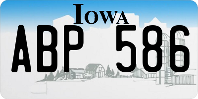 IA license plate ABP586