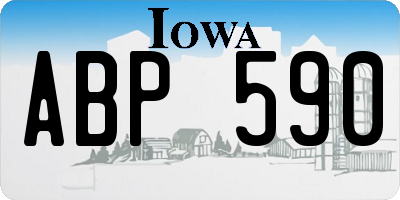 IA license plate ABP590