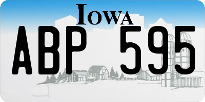 IA license plate ABP595