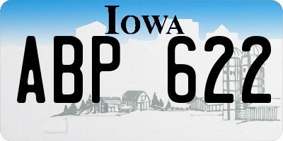 IA license plate ABP622