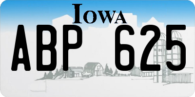 IA license plate ABP625