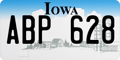 IA license plate ABP628