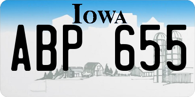 IA license plate ABP655