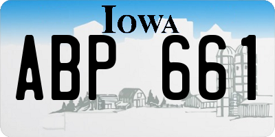 IA license plate ABP661