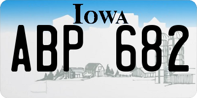 IA license plate ABP682