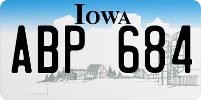 IA license plate ABP684