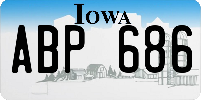 IA license plate ABP686