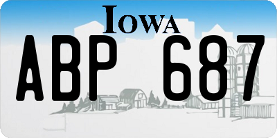 IA license plate ABP687