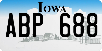IA license plate ABP688