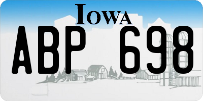 IA license plate ABP698