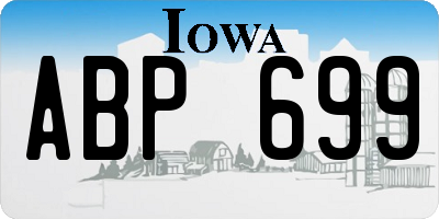 IA license plate ABP699