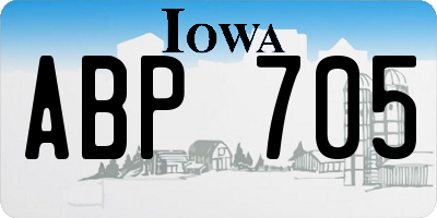 IA license plate ABP705