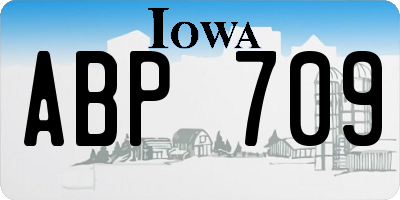 IA license plate ABP709