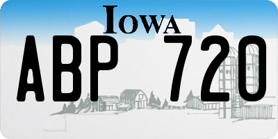 IA license plate ABP720