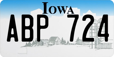 IA license plate ABP724