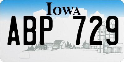 IA license plate ABP729