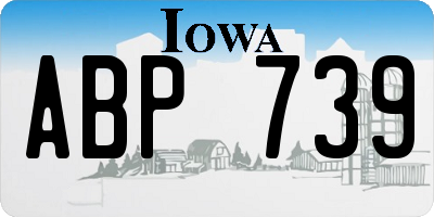 IA license plate ABP739
