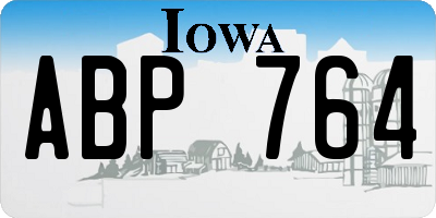 IA license plate ABP764