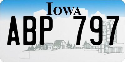 IA license plate ABP797