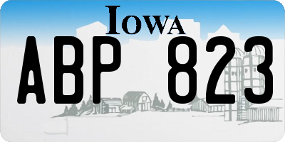 IA license plate ABP823