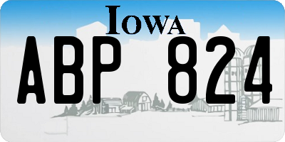 IA license plate ABP824