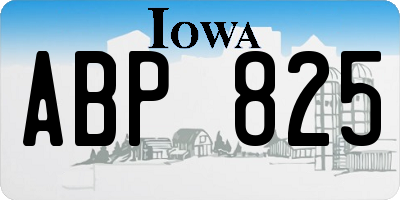 IA license plate ABP825