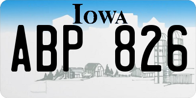 IA license plate ABP826