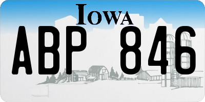 IA license plate ABP846