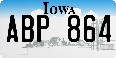 IA license plate ABP864