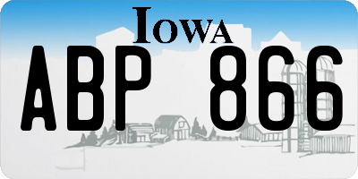 IA license plate ABP866