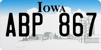 IA license plate ABP867