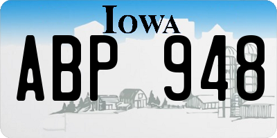 IA license plate ABP948