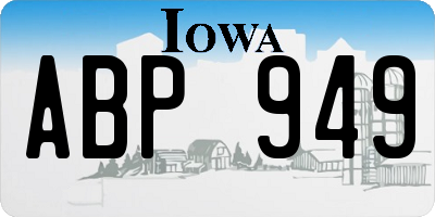 IA license plate ABP949