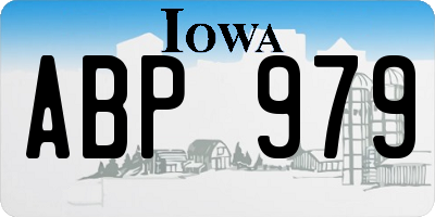 IA license plate ABP979