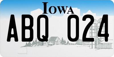 IA license plate ABQ024