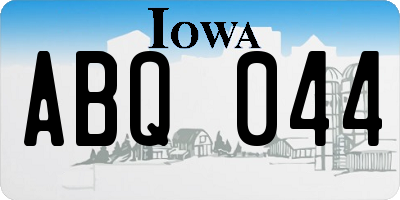 IA license plate ABQ044
